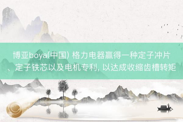博亚boya(中国) 格力电器赢得一种定子冲片、定子铁芯以及电机专利， 以达成收缩齿槽转矩