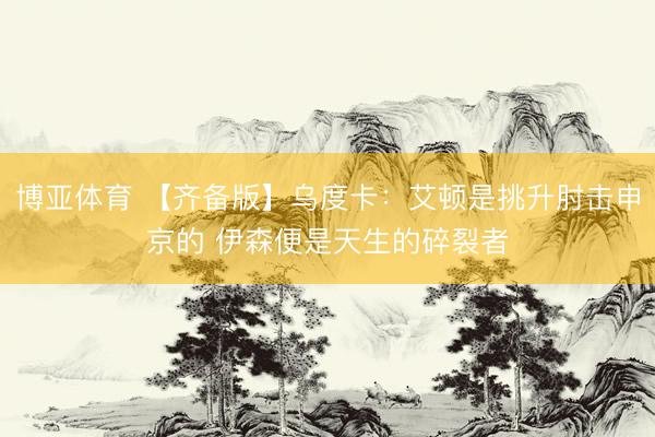 博亚体育 【齐备版】乌度卡：艾顿是挑升肘击申京的 伊森便是天生的碎裂者